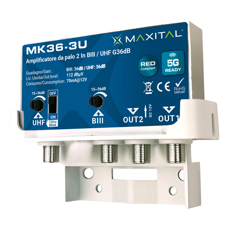 FTE MAXIMAL ITALIA S - FTEMK36-3U MK36-3U AMP. PALO 2 IN. BIII/UHF 36DB 2
