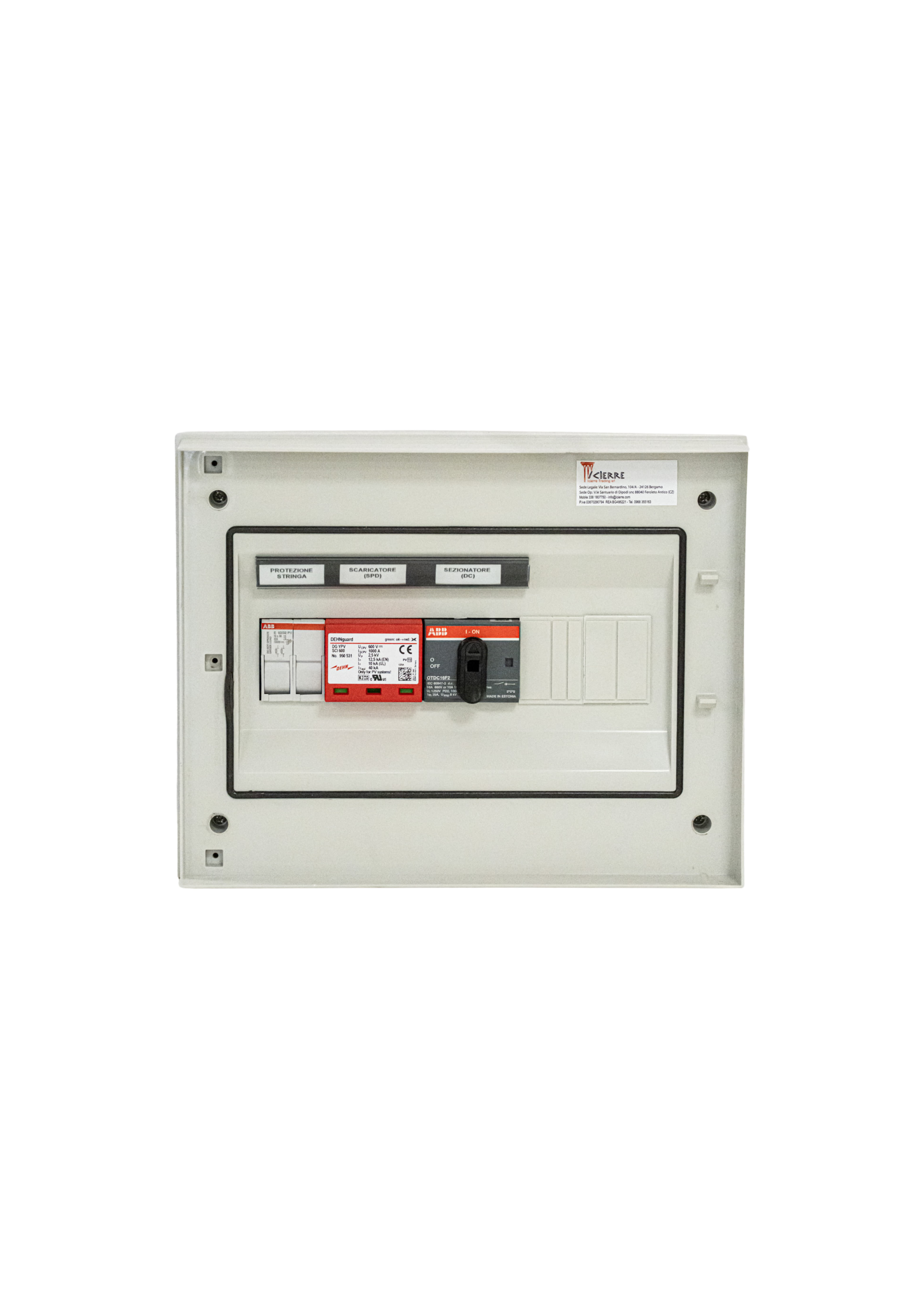 ICIERRE TRADING S.R. - IC2MM045 QDC 1000V QUADRO DI CAMPO 1 STRINGA INDI