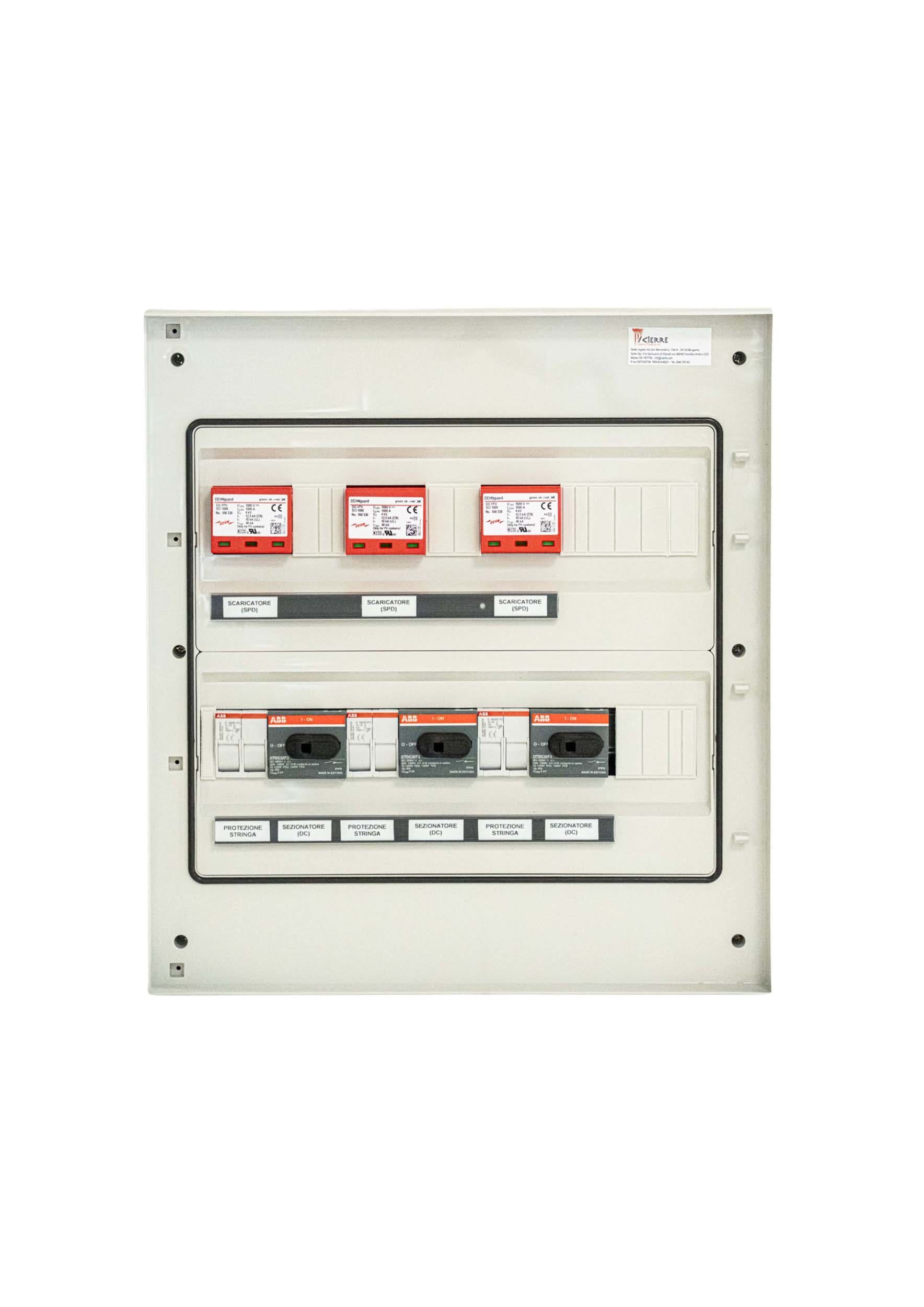 ICIERRE TRADING S.R. - IC2MM080 QDC 1000VQUADRO DI CAMPO 3 STRINGHE INDI