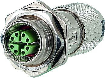 Metz - MEZMMF881A315-0001 M12 Buchse IP67 gerade Flanschgeschirmt,