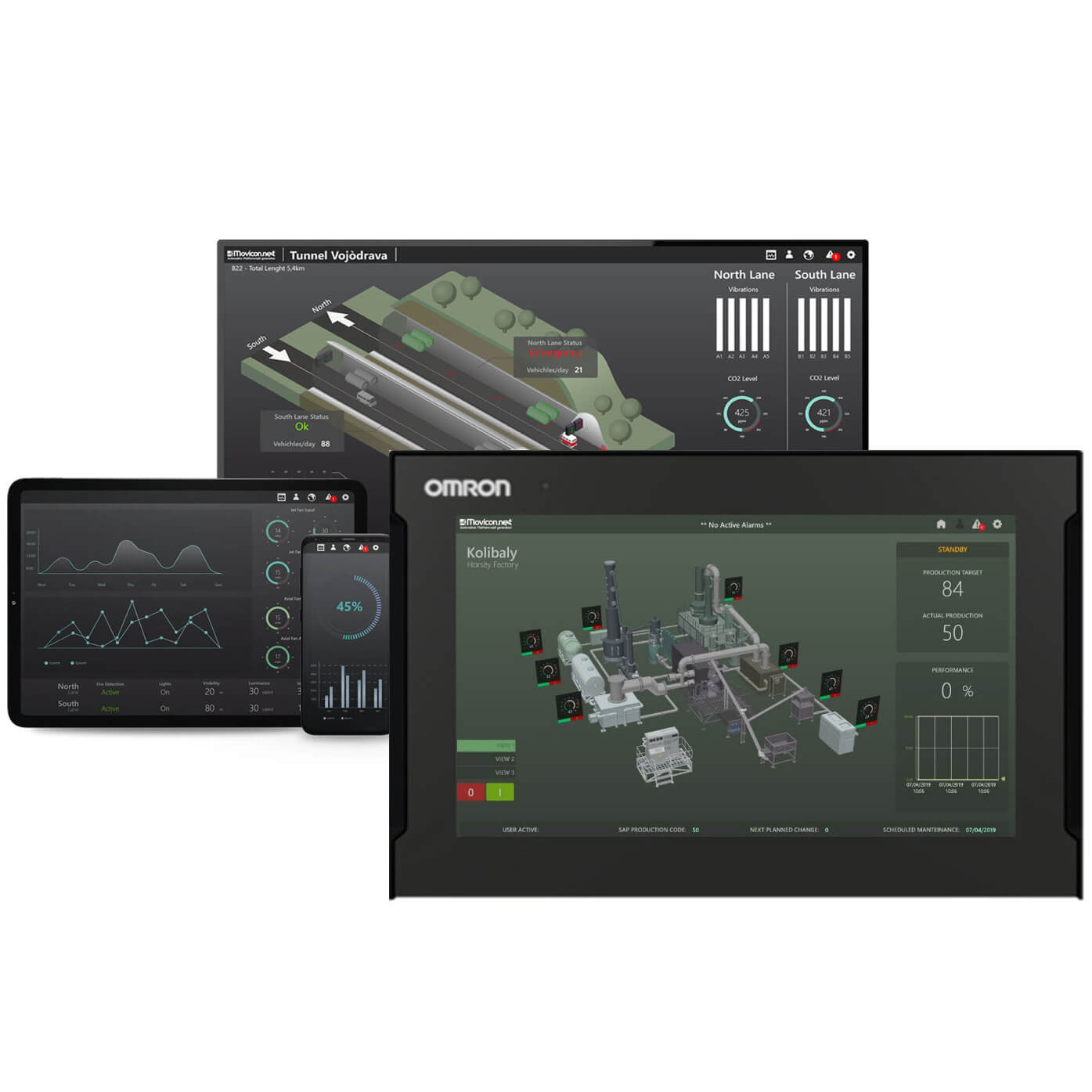 OMRON - OMRRTCS4F5K1WO Movicon Pro Runtime SCADA. Client/Server