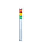 PATLITE EUROPE GMBH - PMHMP-302C-RYG Torretta 3 moduli, 24VDC, 30mm, fissaggio diretto, connettore M12, IP65
