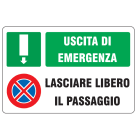 OCMEI SRL - OCMMS-1457-A CART.330X250MM USCITA EMERG.LAS