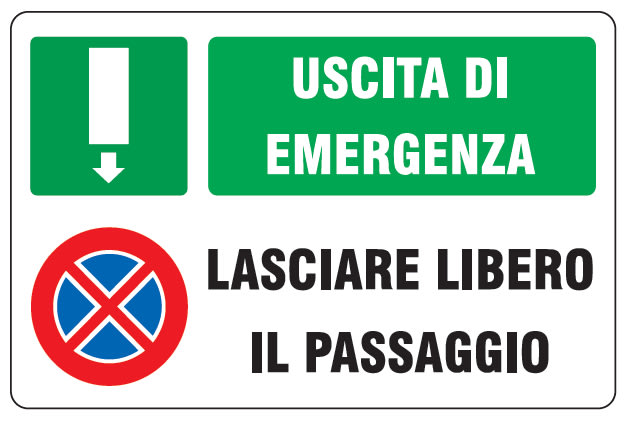 OCMEI SRL - OCMMS-1457-A CART.330X250MM USCITA EMERG.LAS