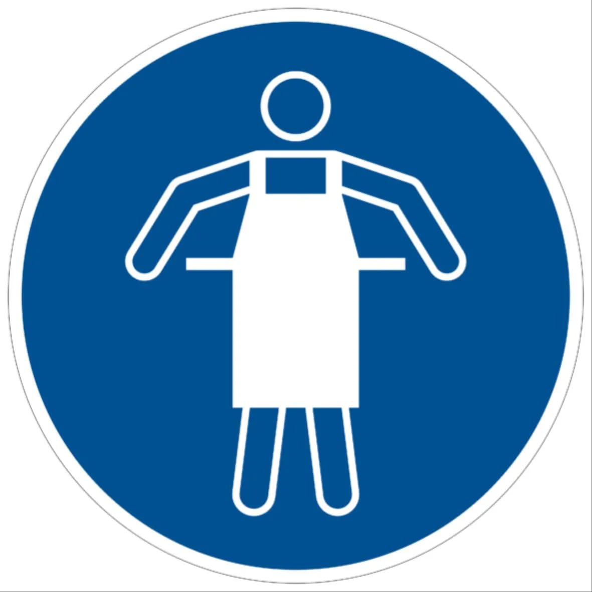 CEMBRE SPA - CEM220801 ETICHETTA ADESIVA DI PRESCRIZIONE MS-WA, SIMBOLO INDOSSARE IL GREMBIULE, DIMENSIONE 50mm