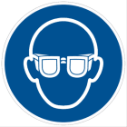 CEMBRE SPA - CEM220002 ETICHETTA ADESIVA DI PRESCRIZIONE MS-WG, SIMBOLO PROTEGGERE LA VISTA, DIMENSIONE 60mm