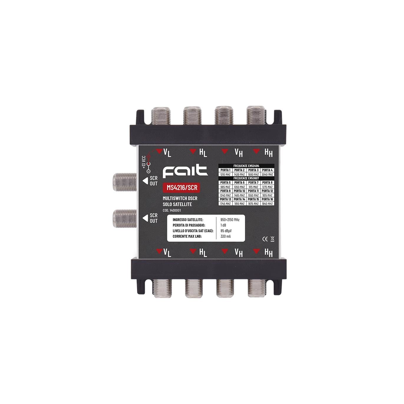 FAIT SRL - FIT1400001 MS4216/SCR - COMMUT SAT DSCR 4IN/4OUT 2USC. 4+12 FREQ.
