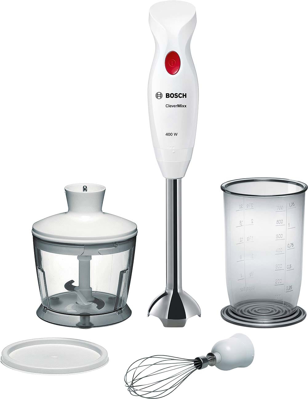 BOSCH ROBERT - BOSMSM24500 Stabmixer,600W,MetallfuA,Schneeb.,Mixb,