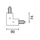 IGUZZINI ILLUMINAZI - IGZ3.MXY6.004.0 GIUNTO AD L C/CONDUT.TERRA INTER.X BINAR