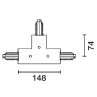 IGUZZINI ILLUMINAZI - IGZ3.MXY9.001.0 GIUNTO T C/CONDUT.TERRA SINIST+INTER.BIN