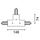 IGUZZINI ILLUMINAZI - IGZ3.MXZ0.004.0 GIUNTO T C/CONDUT.TERRA DESTRO+ESTER.BIN