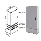 OEC SRL - OECN0ST0158/W ARMADIO 850X1400X450 CON ZOCC. NO/SERRAT