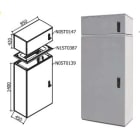 OEC SRL - OECN0ST0162/W ARMADIO 850X1400X450 + SOPRAL. NO/SERRAT