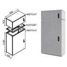 OEC SRL - OECN0ST0186/W ARMADIO 850X1100X450 + SOPRALZO NO/SERRA