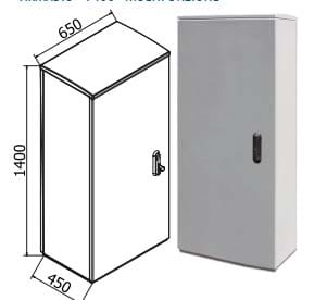 OEC SRL - OECN0ST0316/W ARMADIO 650X1400X450 NO/SERRATURA