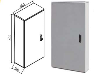 OEC SRL - OECN0ST0737/21 ARMADIO 650X1400X350 CON ZOCCOLO SERR.21
