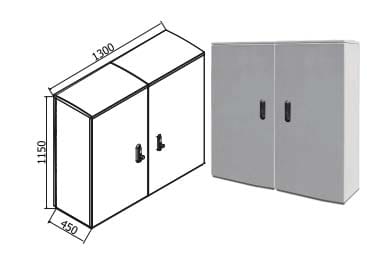 OEC SRL - OECN0ST0740/UN ARMADIO 1300X1100X450 VANO UNICO CON ZOC