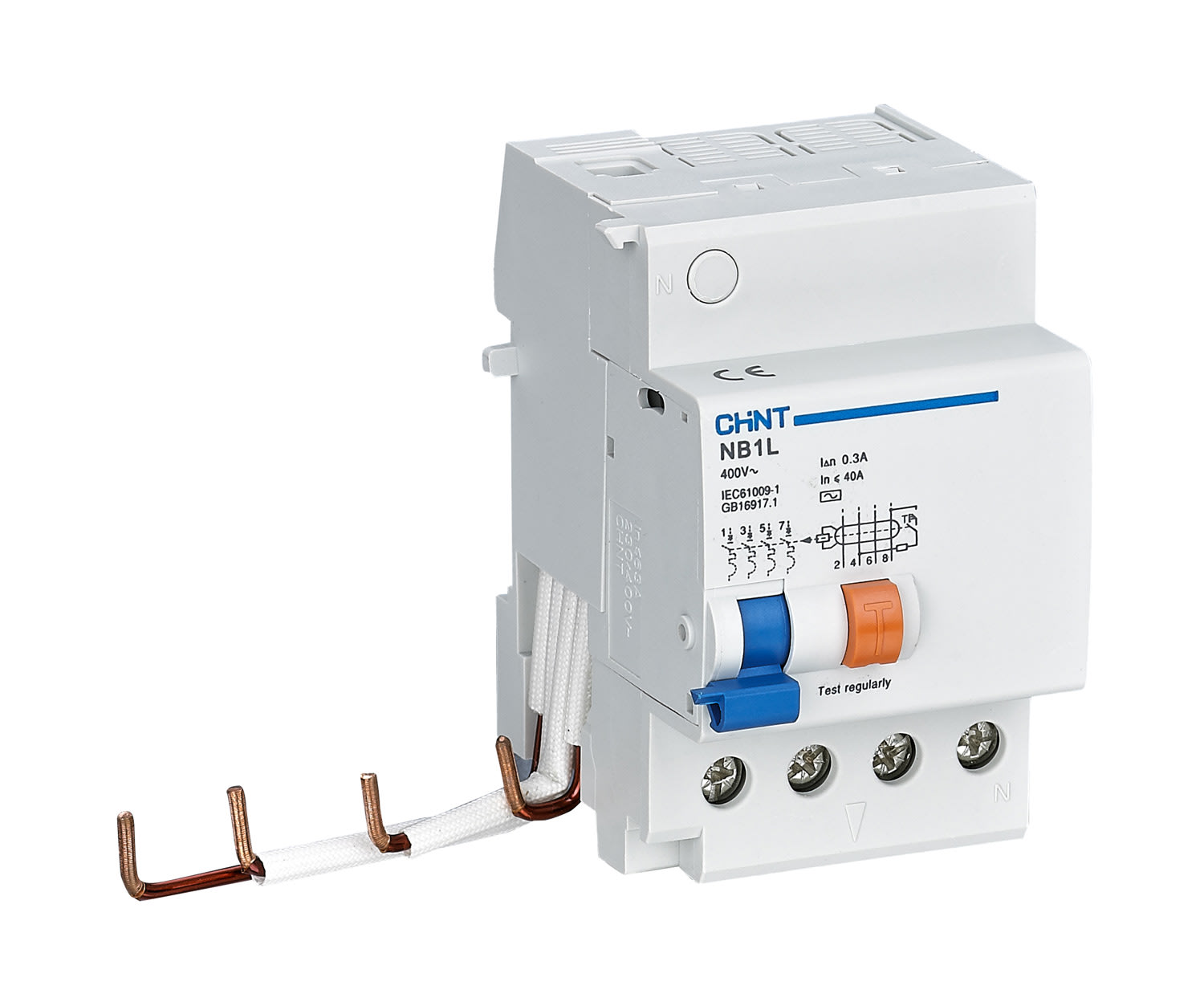 CHINT ITALIA INVESTM - CHT198387 NB1L-40/4P-AC300 -DIFF ACC 4P <40A IDN 3