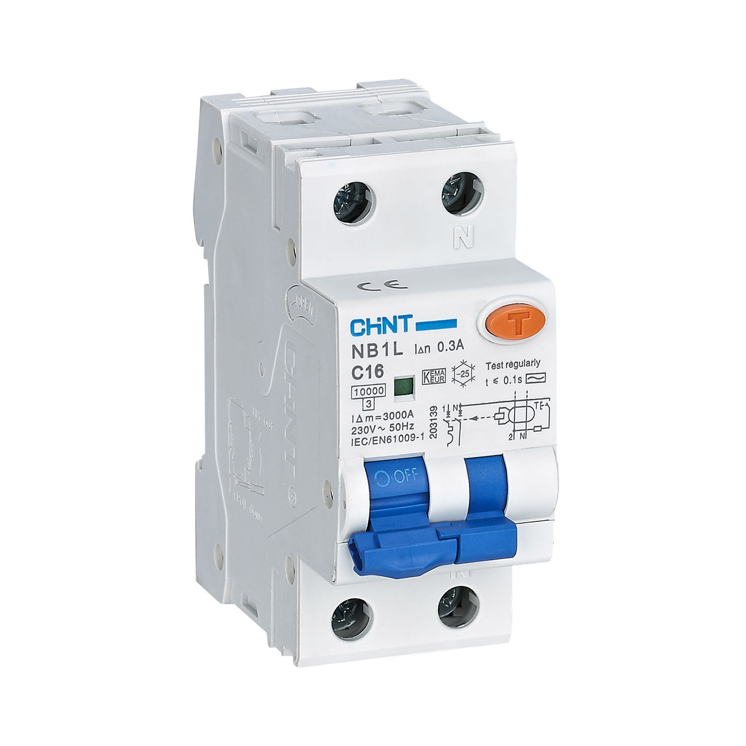 CHINT ITALIA INVESTM - CHT203139 NB1L2H/C16-1PN-10-AC300 -INT MTD 1P+N 16