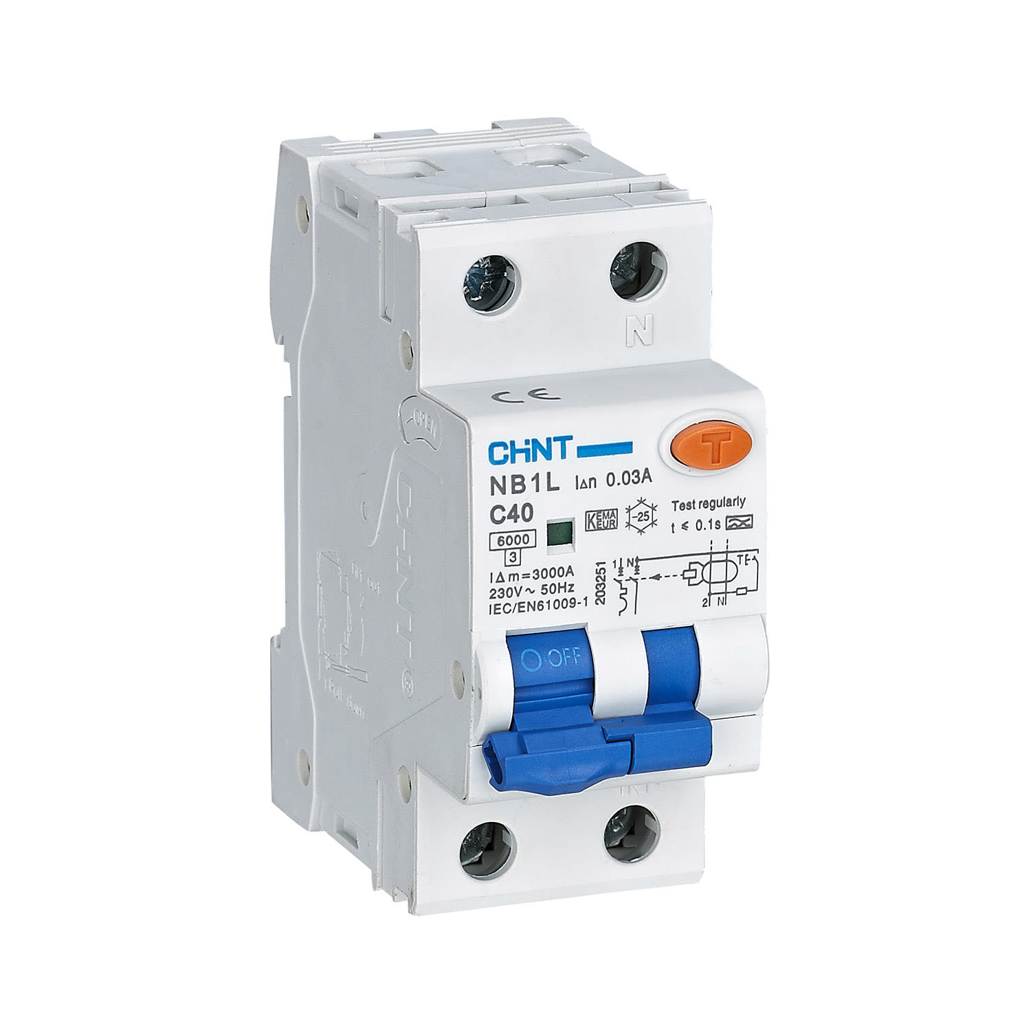 CHINT ITALIA INVESTM - CHT203057 NB1L2H/C10-1PN-10-A30 -INT MTD 1P+N 10A