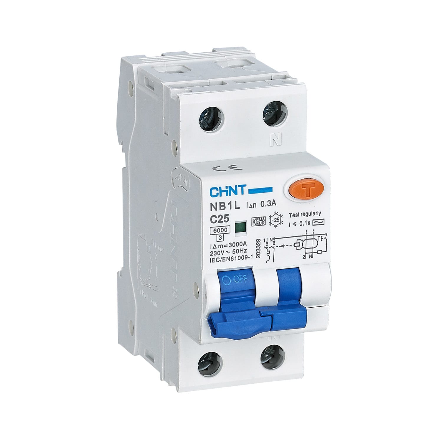 CHINT ITALIA INVESTM - CHT203296 NB1L2/C20-1PN-6-AC30 -INT MTD 1P+N 20A 3