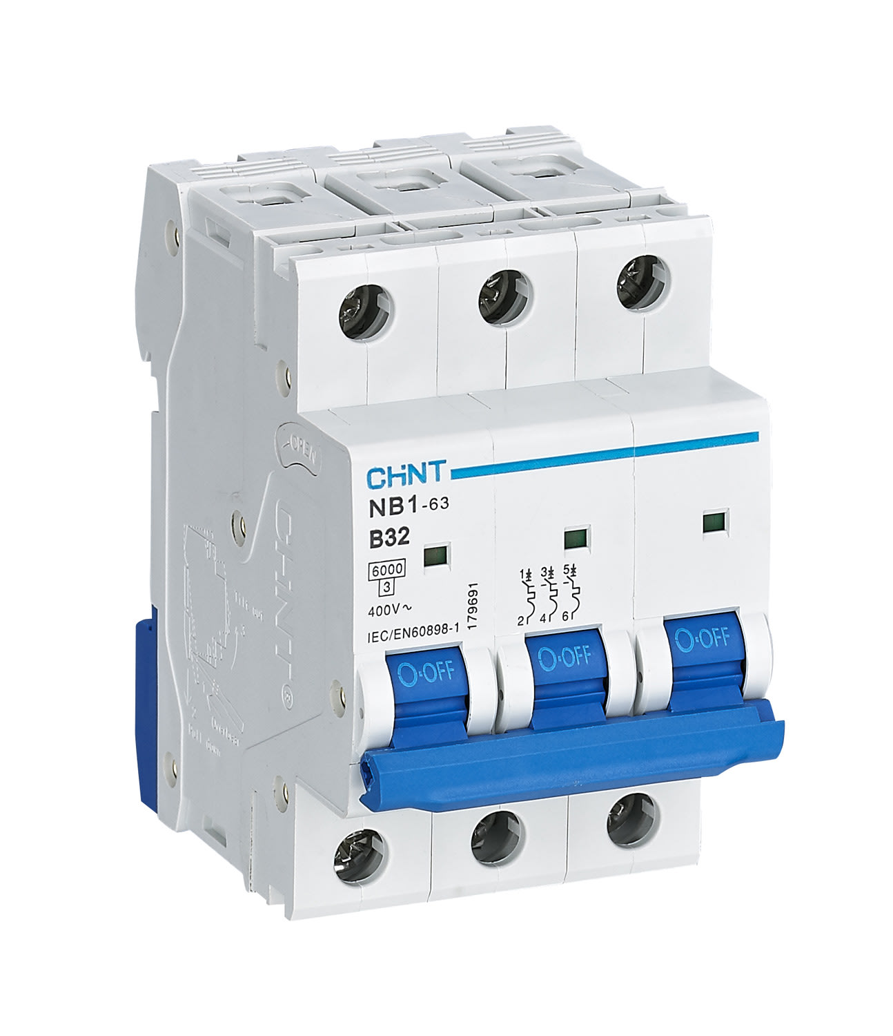 CHINT ITALIA INVESTM - CHT180387 NB1-63/B6-3P-6 -INT MT 3P 6A CURVA B 6KA