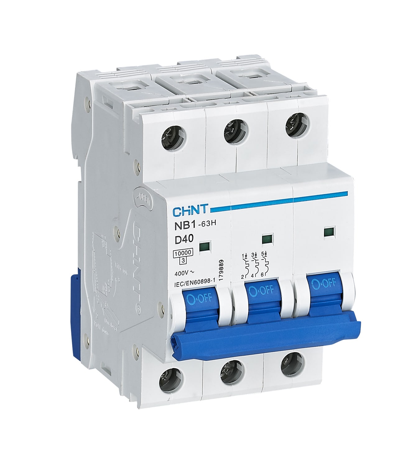 CHINT ITALIA INVESTM - CHT179889 NB1-63H/D40-3P-10 - INT MT 3P 40A CURVA