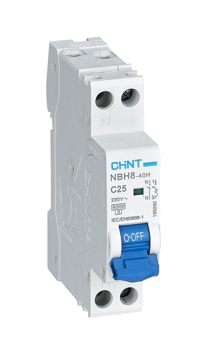 CHINT ITALIA INVESTM - CHT190260 NBH8-40H/C25-1PN-6 -INT MT 1P+N 25A CURV