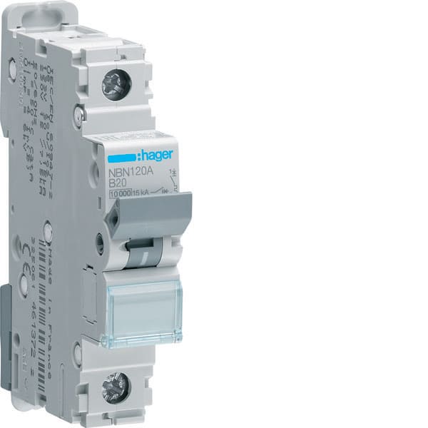 HAGER - HAGNBN120A INTERR. AUTOM. 1P 20A 10KA B 1M