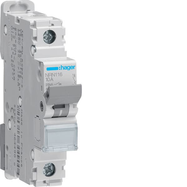 HAGER - HAGNRN116 INTERRUTTORE AUTOMATICO 1P 16A 25KA C 1