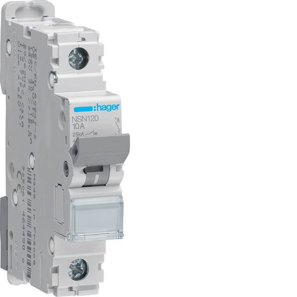 HAGER - HAGNSN120 INTERRUTTORE AUTOMATICO 1P 20A 25KA D 1