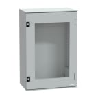 SCHNEIDER ELECTRIC - SNRNSYPLM64TG Cassetta in poliestere montata a parete, PanelSeT PLM, porta trasparente, 647x436x250mm, IP66, IK08, RAL 7035
