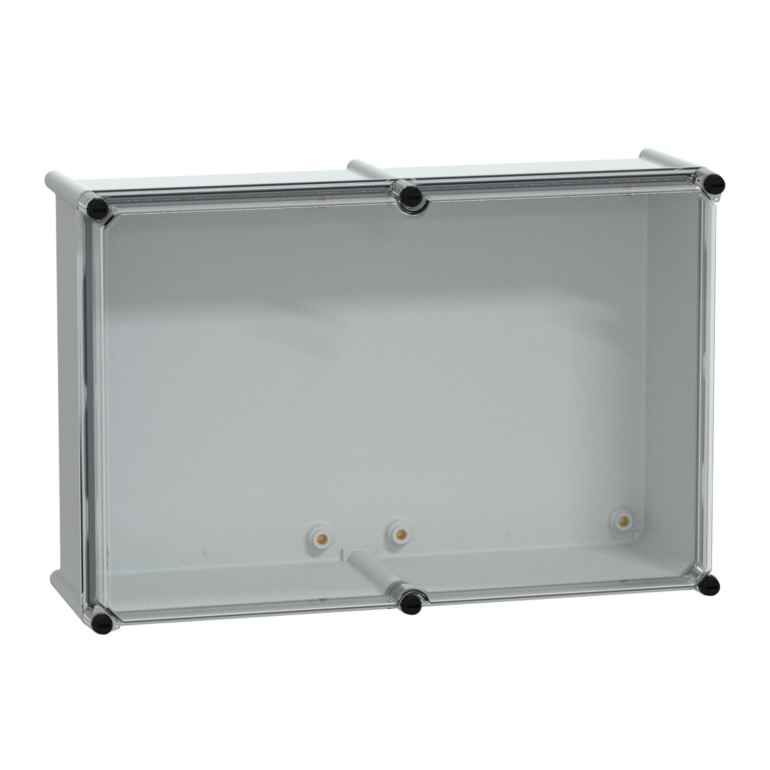 SCHNEIDER ELECTRIC - SNRNSYPLS3654G Cassetta PLS, retro in poliestere, coperchio trasparente per PC IP65 36x54x18cm