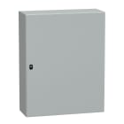 SCHNEIDER ELECTRIC - SNRNSYS3D10830P Cassetta in acciaio montata a parete, PanelSeT S3D, porta piena, con piastra di montaggio, 1000x800x300 mm, IP66, IK10