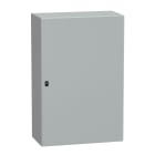 SCHNEIDER ELECTRIC - SNRNSYS3D12840 Wall mounted steel enclosure, Spacial S3D, plain door, without mounting plate, 1200x800x400mm, IP66, IK10
