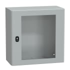 SCHNEIDER ELECTRIC - SNRNSYS3D5525T Cassetta in acciaio montata a parete, PanelSeT S3D, porta trasparente, senza piastra di montaggio, 500x500x250mm, IP66, IK08
