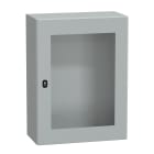 SCHNEIDER ELECTRIC - SNRNSYS3D8630T Cassetta in acciaio montata a parete, PanelSeT S3D, porta trasparente, senza piastra di montaggio, 800x600x300mm, IP66, IK08