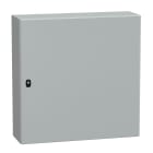 SCHNEIDER ELECTRIC - SNRNSYS3D8825 Wall mounted steel enclosure, Spacial S3D, plain door, without mounting plate, 800x800x250mm, IP66, IK10