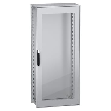 SCHNEIDER ELECTRIC - SNRNSYSFN18840T Armadio modulare a pavimento, PanelSeT SFN, acciaio decarbonizzato, porta trasparente, 1800x800x400mm, IP55