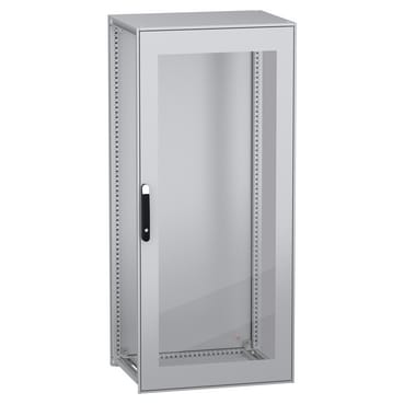 SCHNEIDER ELECTRIC - SNRNSYSFN18860T Armadio modulare a pavimento, PanelSeT SFN, acciaio decarbonizzato, porta trasparente, 1800x800x600mm, IP55