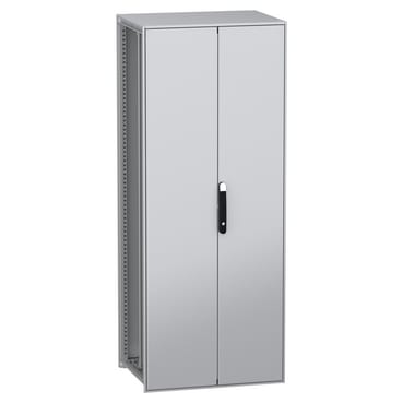 SCHNEIDER ELECTRIC - SNRNSYSFN208602DP Armadio modulare a pavimento, PanelSeT SFN, acciaio decarbonizzato, piastra, 2000x800x600 mm, 2 porte, IP55