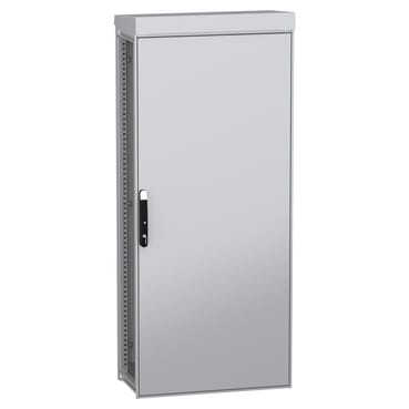 SCHNEIDER ELECTRIC - SNRNSYSFNHD18840 Outdoor floor standing modular electrical enclosure, PanelSeT SFN, decarbonized steel, 1800X800X400mm, IP55, RAL7035