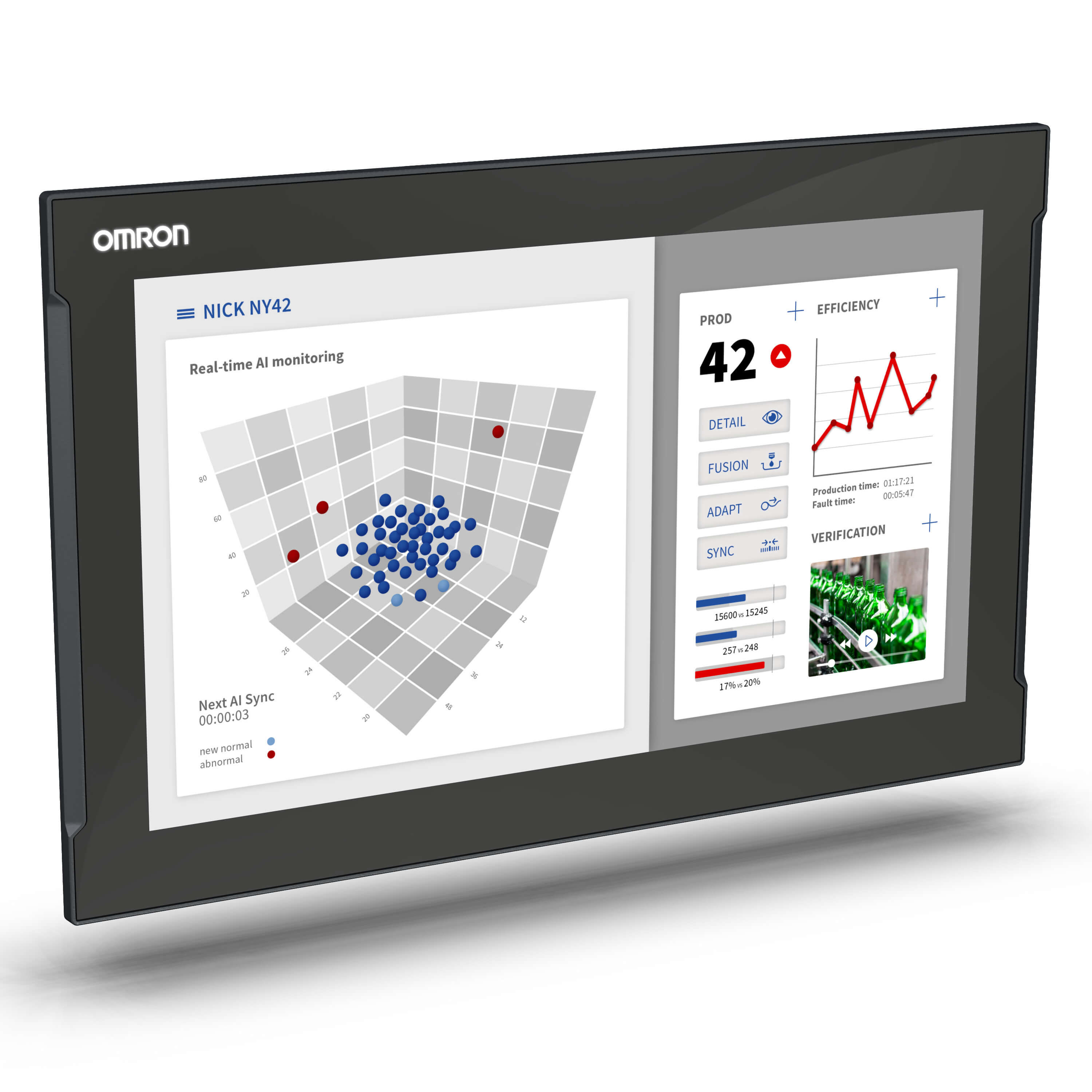 OMRON - OMRNYM19WC1000 MONITOR INDUSTRIALE DISPLAY DA 18.5 CON