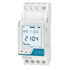 ORBIS - ORBOB174072 DATA LOG Interruttore Orario Digitale 2 moduli DIN,giornaliero/settimanale,1 contatto, 12V AC/DC
