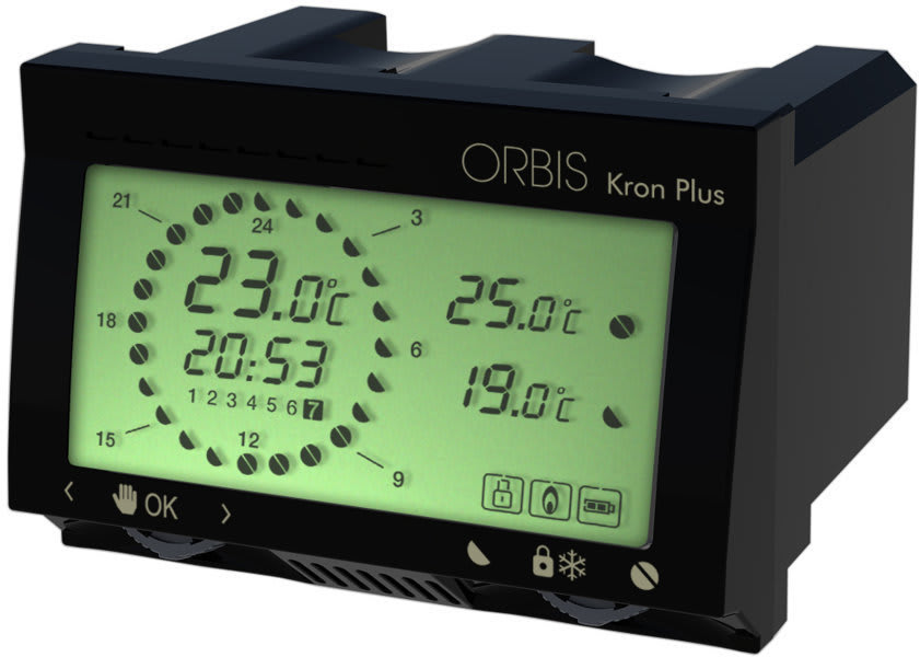 ORBIS - ORBOB322510 KRON PLUS ANTRACITE Cronotermostato digitale da incasso, programmazione giornaliera/settimanale, alim. 2 batterie 1,5V