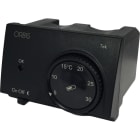 ORBIS - ORBOB322610 TEK ANTRACITE Termostati elettronici da incasso, selettore ON/OFF, modalità notturna, 2 batterie 1.5V