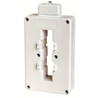 ORBIS - ORBOB527320 AT2 2000/5A TRASFORMATORE Amperometrico, dimensioni barra inseribile 102mm x 20mm, diametro cavo inseribile 20mm, fissaggio tramiste staffa/ barra DIN