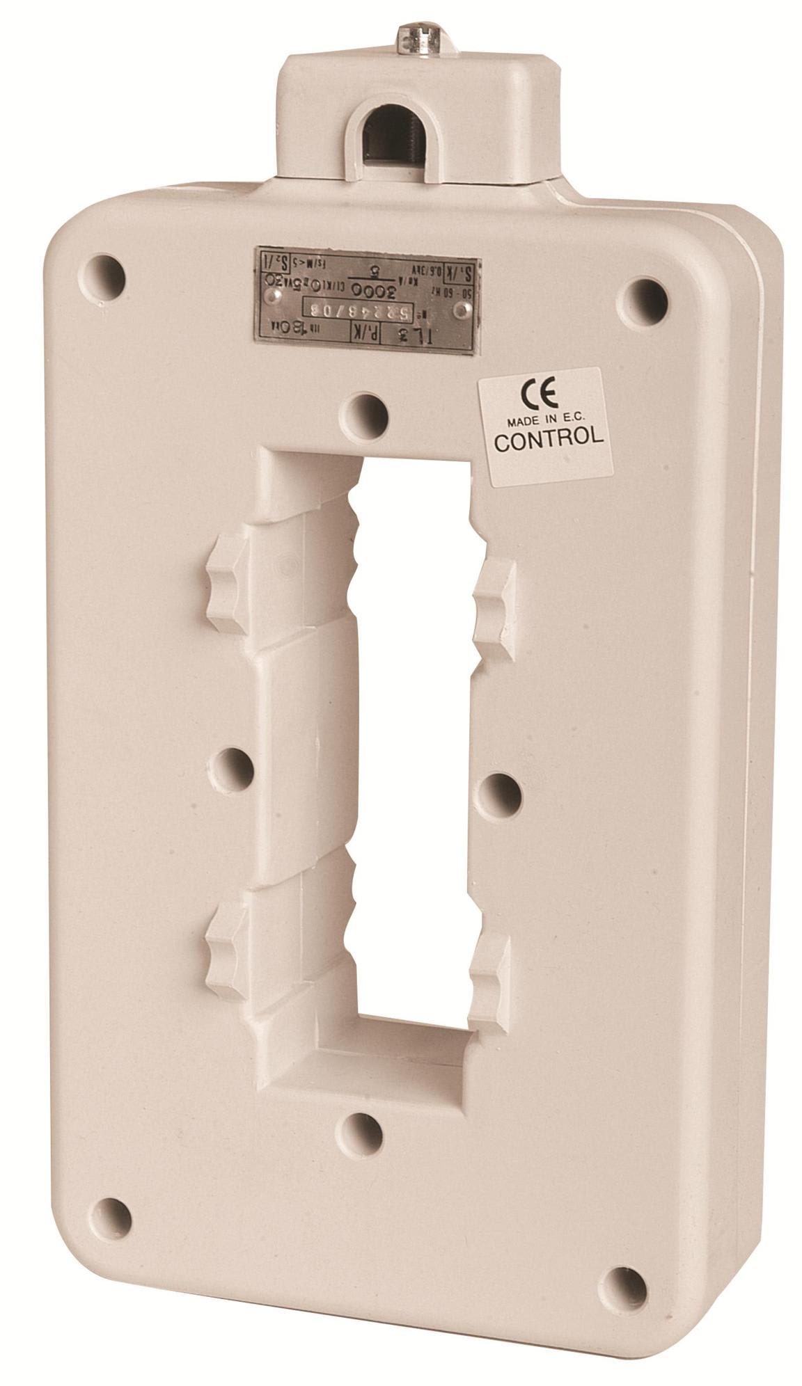 ORBIS - ORBOB527380 AT3 2500/5A TRASFORMATORE Amperometrico, dimensioni barra inseribile 103mm x 32mm, diametro cavo inseribile 30mm, fissaggio tramiste staffa/ barra DIN