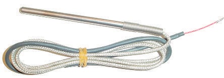 ORBIS - ORBOB531155 PT100/2 Sonda Di Temperatura termoresistenza PT100, campo lavoro -50°C +350°C, cavo VETROTEX 3m, terminale 6x100 AISI 304, IP45