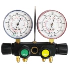 ORBIS - ORBOB576040 Gruppo manometrico 4 VIE diametro 80 mm, scala bar/psi/°C, classe precisione 1.6 Gas R22-R407C-R134A-R404A Attacchi 3 x 1/4" SAE + 1 x 3/8" SAE